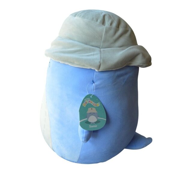 Squishmallows Original 16" Samir the Whale with Bucket Hat NWT - Picture 3 of 7